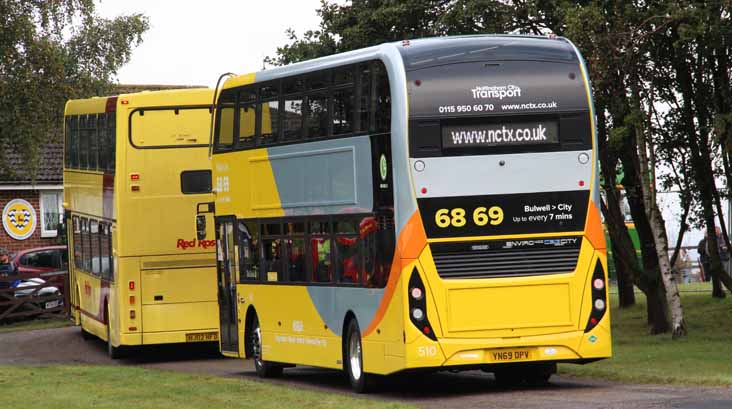 Nottingham City Transport Scania N280UD ADL Enviro400CNGCITY 510